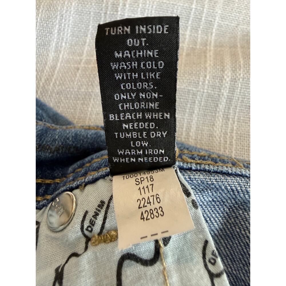 Inc Denim Women’s Size 12 Straight Leg Denim Pants (Light Wash) Lacing Detail - Picture 10 of 10